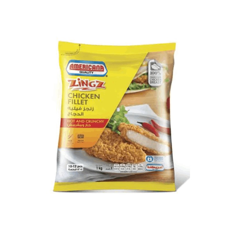 Americana Spicy Zinger Chicken Fillet 1 kg × 10 - Carton