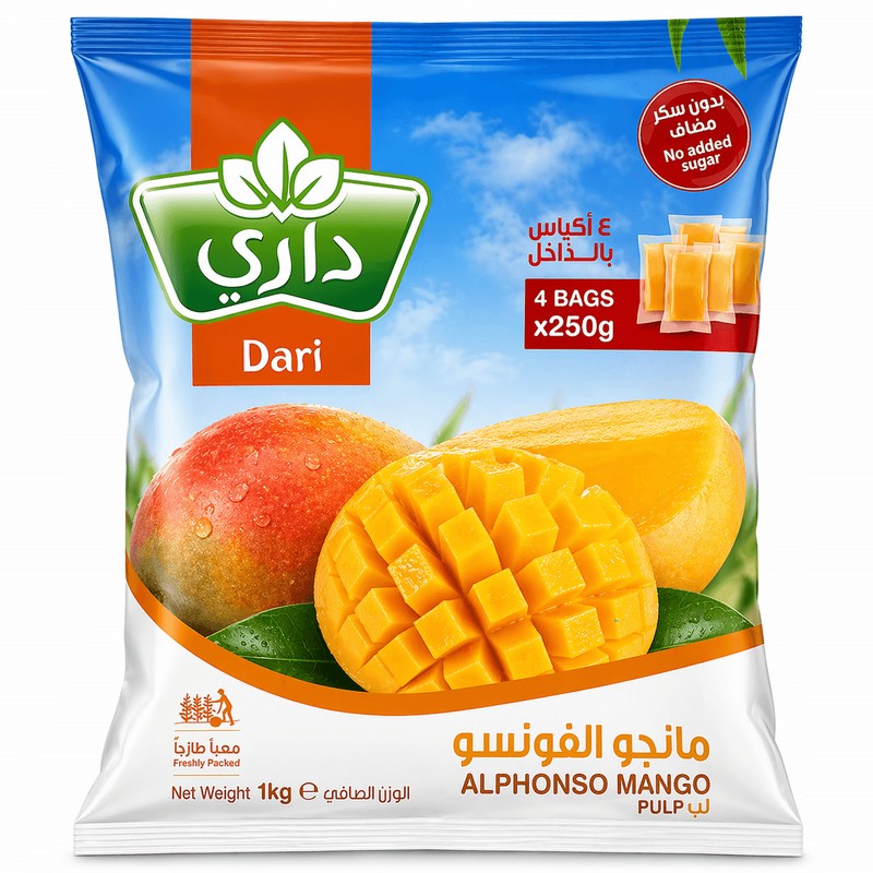 Dari Mango Pulp Al Phonso 1 kg × 16 - Carton