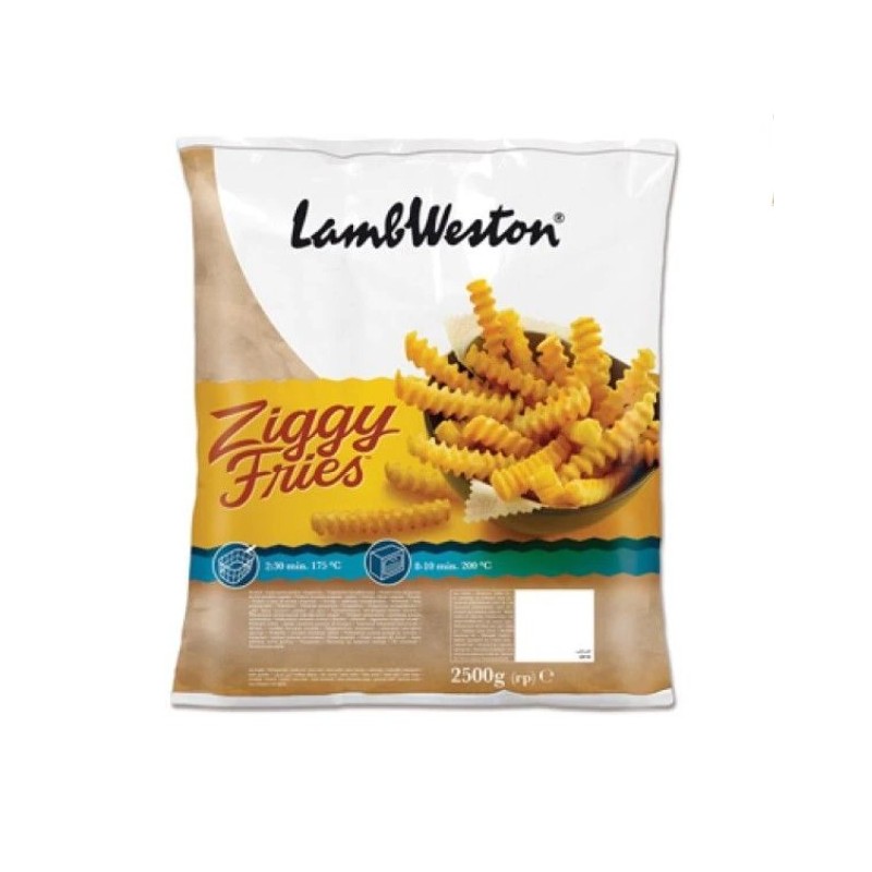 Lamb Weston Ziggy Fries Size 9 - 2.5 kg × 4 - Carton
