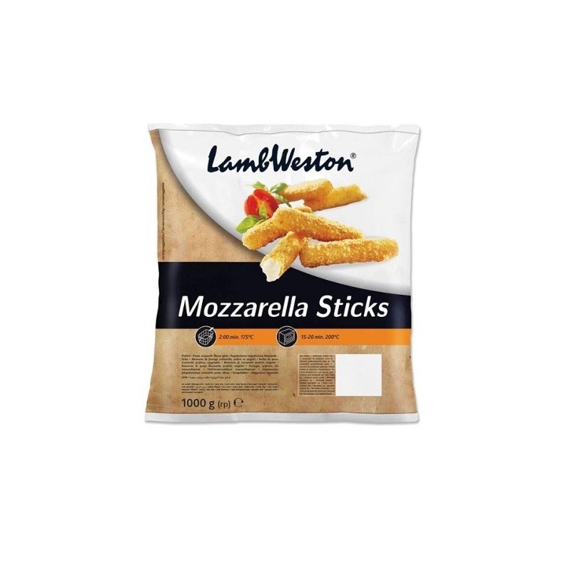 Lamb Weston Frozen Mozzarella Sticks 1 kg × 6 - Carton