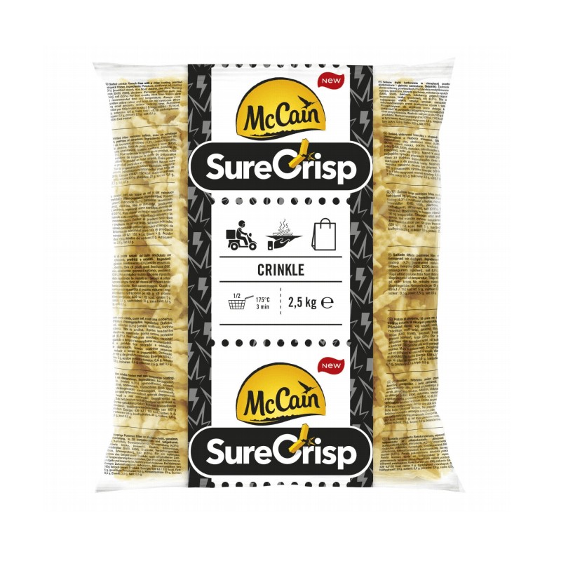 McCain Crinkle Cut Fries 2.5 kg × 5 - Carton