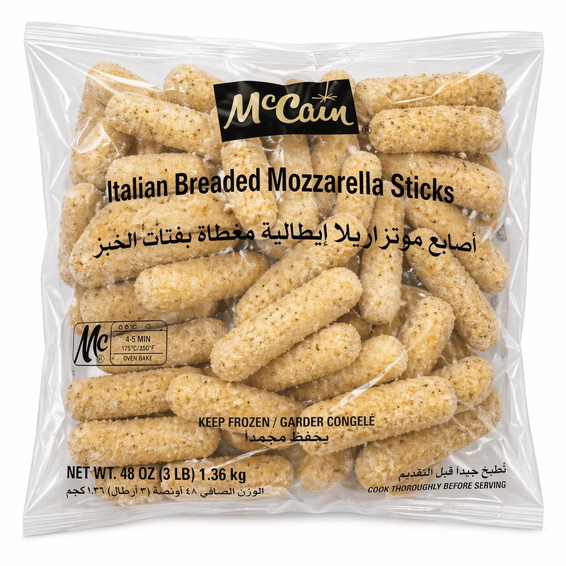 McCain Italian Mozzarella Sticks 1.36 kg × 4 - Carton