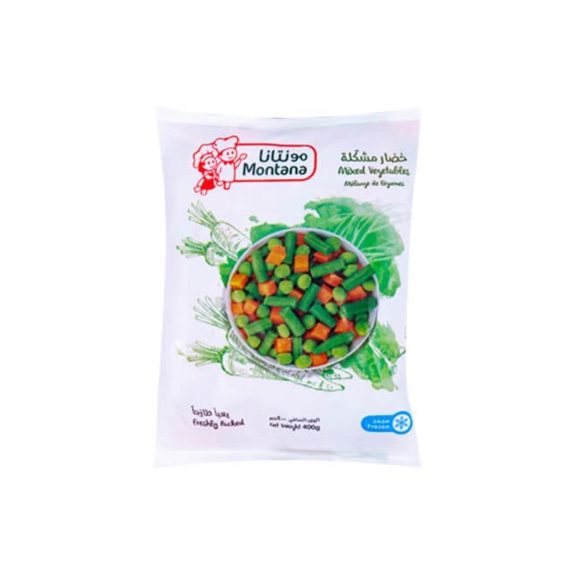 Montana Mixed Frozen Vegetables 400 gm × 20 - carton