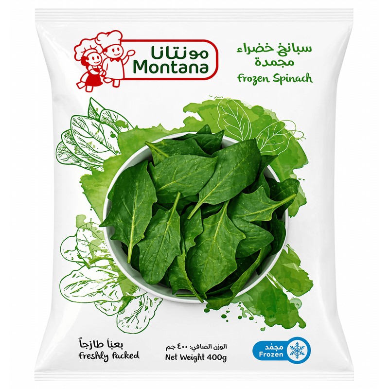 Montana Frozen Spinach 400 gm × 20 - carton