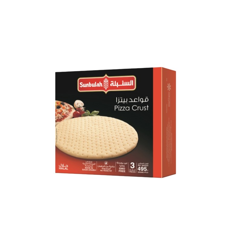 Sunbulah Pizza Crust 495 gm × 3 pcs × 12 - Carton