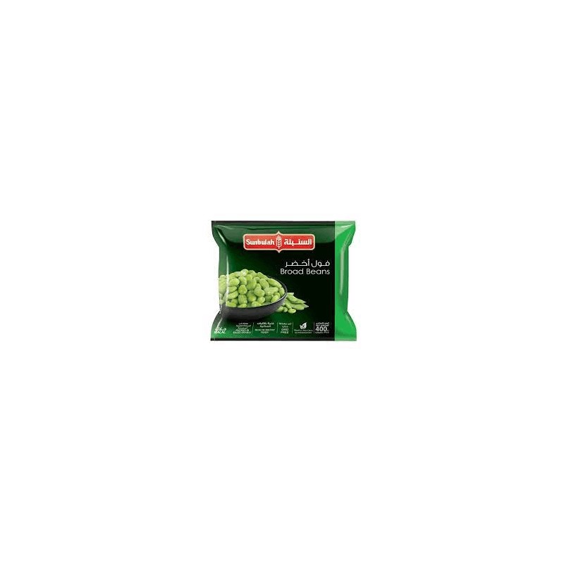 Sunbulah Frozen Green Broad Beans 400 gm × 12 - Carton