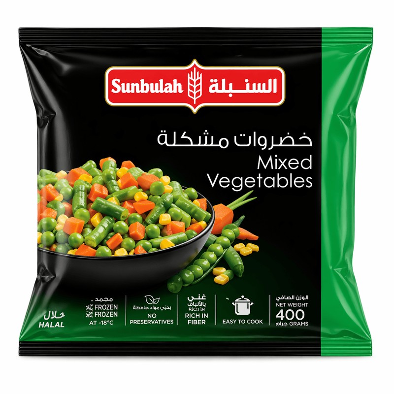 Sunbulah Mixed Vegetables 400 gm × 12 - Carton
