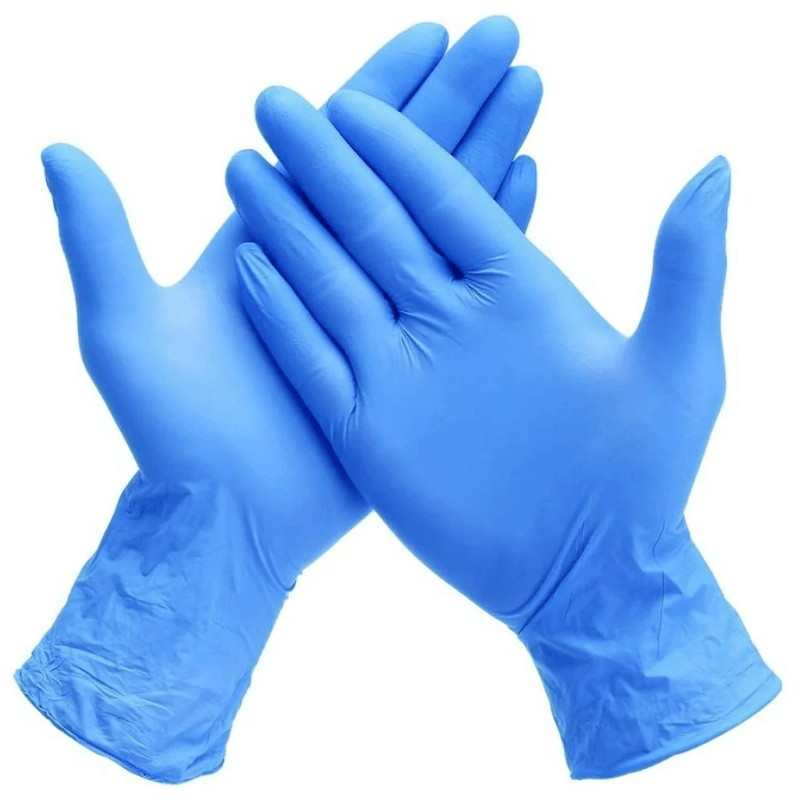 Optitect Disposable Vinyl Gloves Blue Color Powder Free Size Small 100 Gloves × 10 - Carton