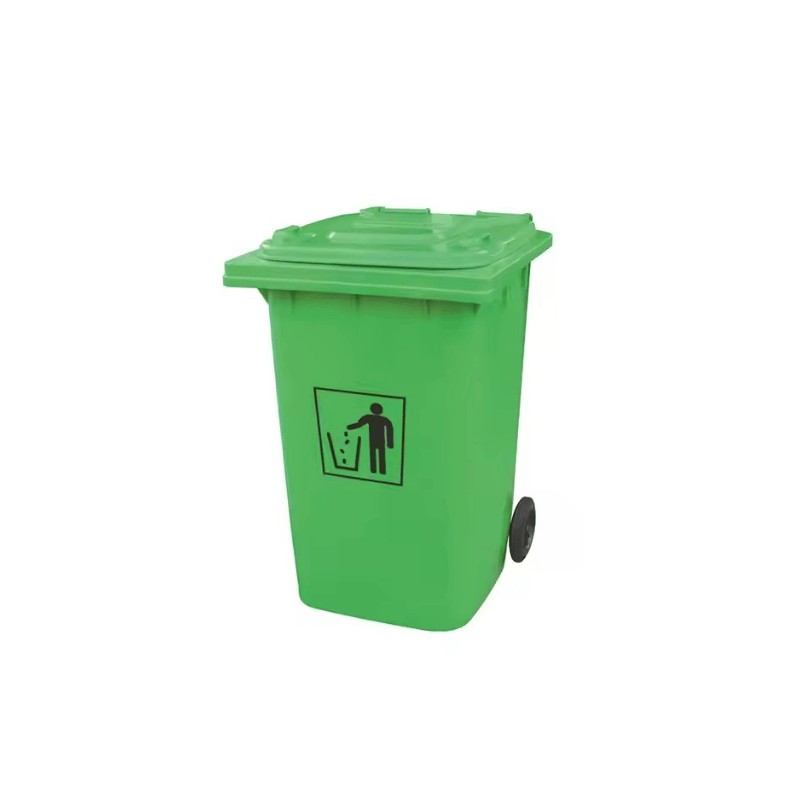 Trash Bin With Side Pedal Size 120 L Green